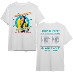 Jimmy Buffett 1986 Floridays Tour Shirt Rip Jimmy 2 Sided T-shirt